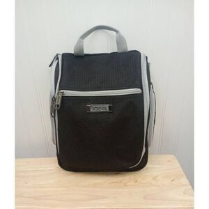 Kenneth Cole reaction, hang up, fold up, black, travel cosmetic- toiletry bag.